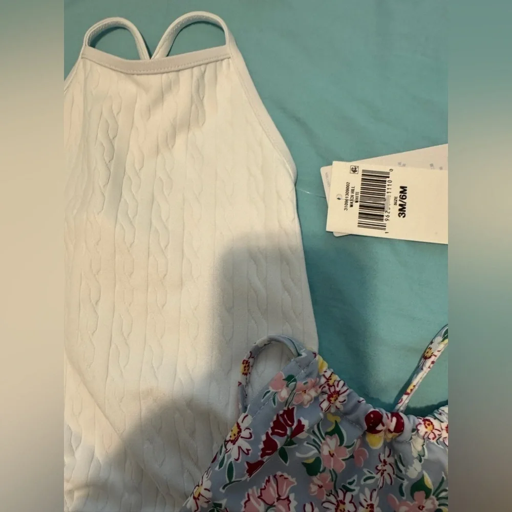 NWT baby girl polo Ralph Lauren one piece swimsuits pack of 2! Sz 3-6m, 9-12m